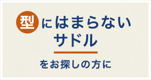 型にはまらないサドルをお探しの方に